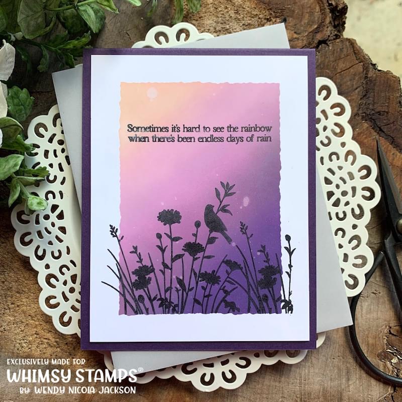 Sympathy Silhouette Clear Stamps - Whimsy Stamps
