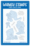 Teddy Bear Christmas Sweets Outline Die Set - Whimsy Stamps