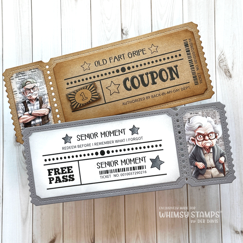 *NEW Terrific Slim Tickets Windows Die Set - Whimsy Stamps