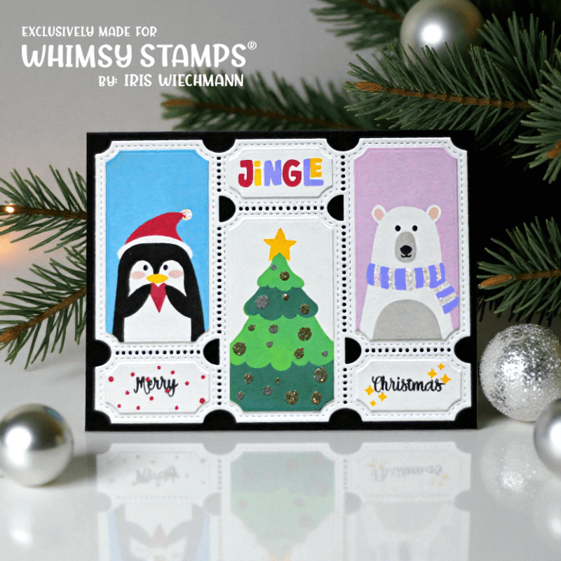 *NEW Terrific Tickets Christmas Layering Stencil - Whimsy Stamps