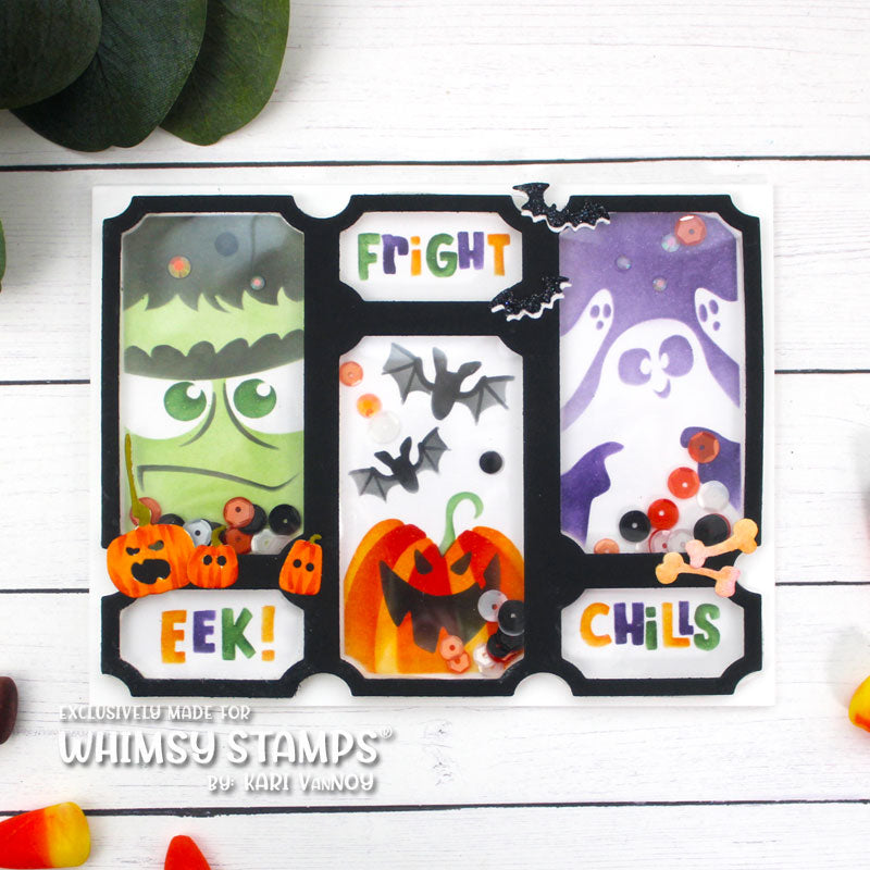 *NEW Terrific Tickets Halloween Layering Stencil - Whimsy Stamps