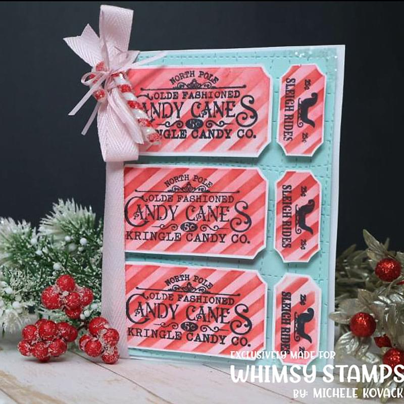 Terrific Tickets Shadows and Patterns Layering Stencil - Whimsy Stamps