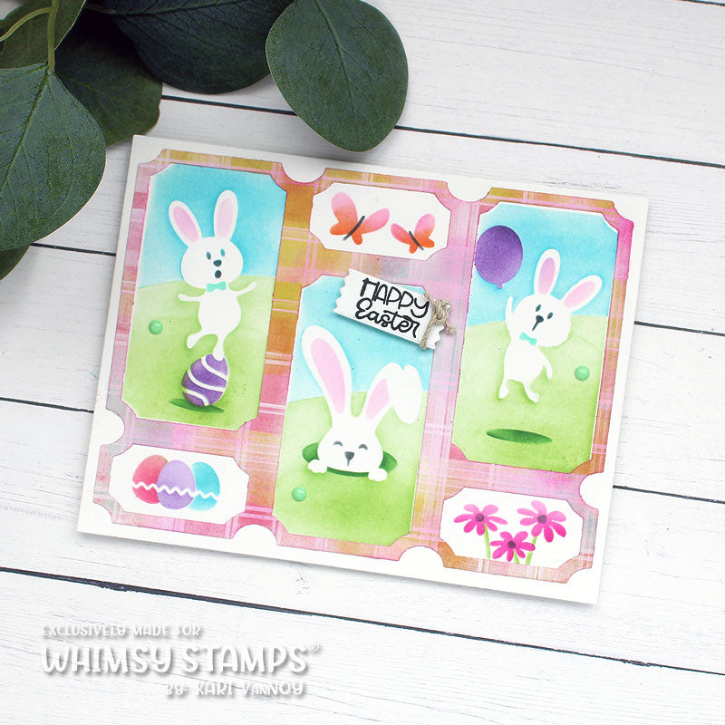 *NEW Terrific Tickets Bunnies Layering Stencil - Whimsy Stamps