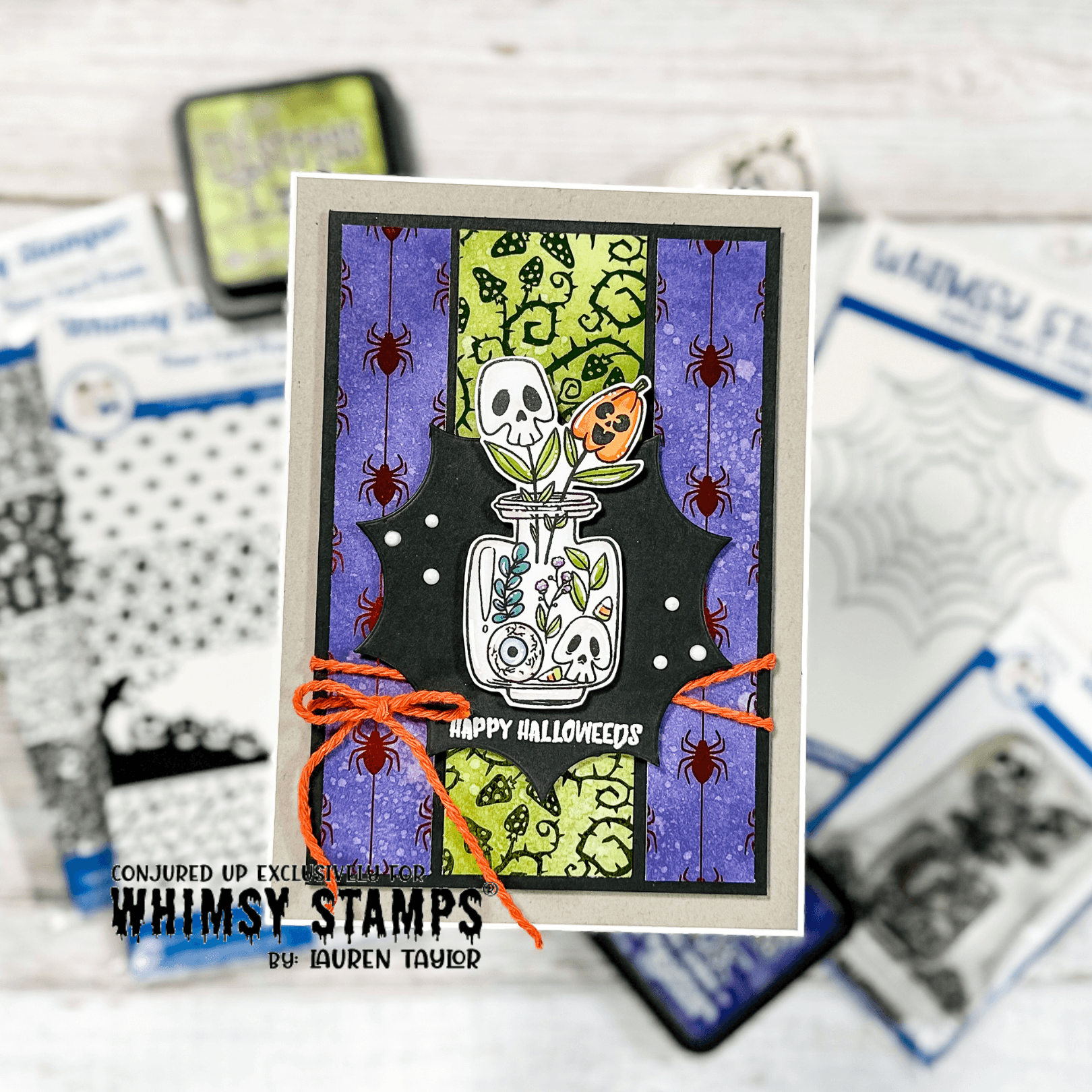 Toner Card Front Pack - Slimline Terror 2 - Whimsy Stamps