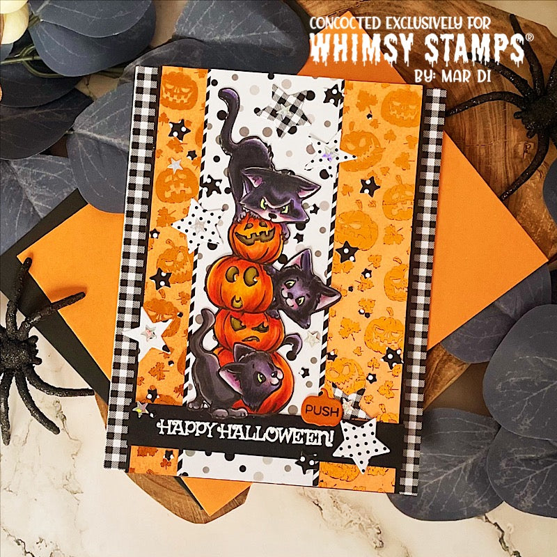 Cat-O-Lanterns Clear Stamps - Whimsy Stamps