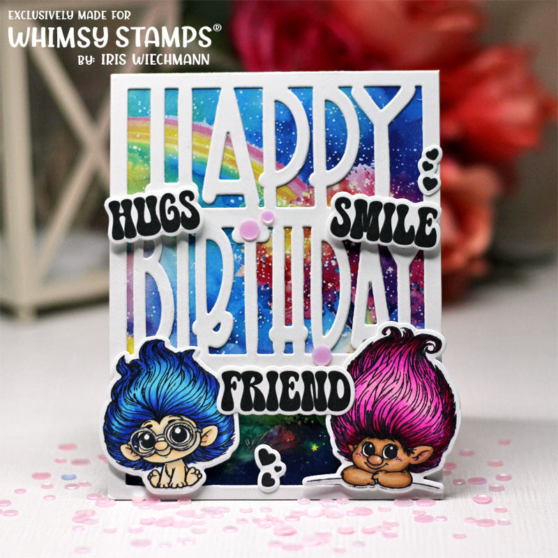 Troll Friends Outline Die Set - Whimsy Stamps