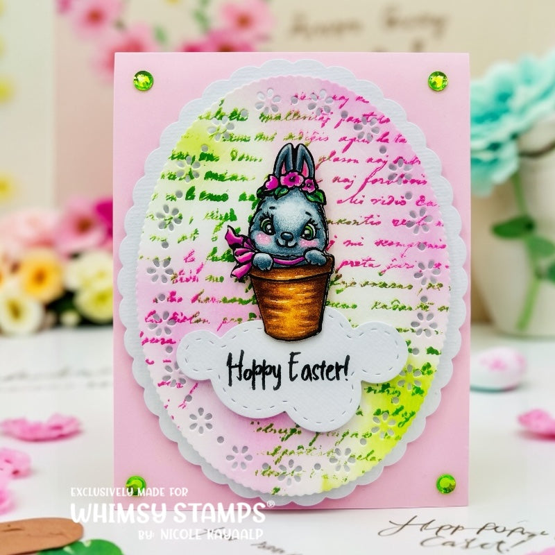 Bunnies in the Garden Clear Stamps - Whimsy Stamps
