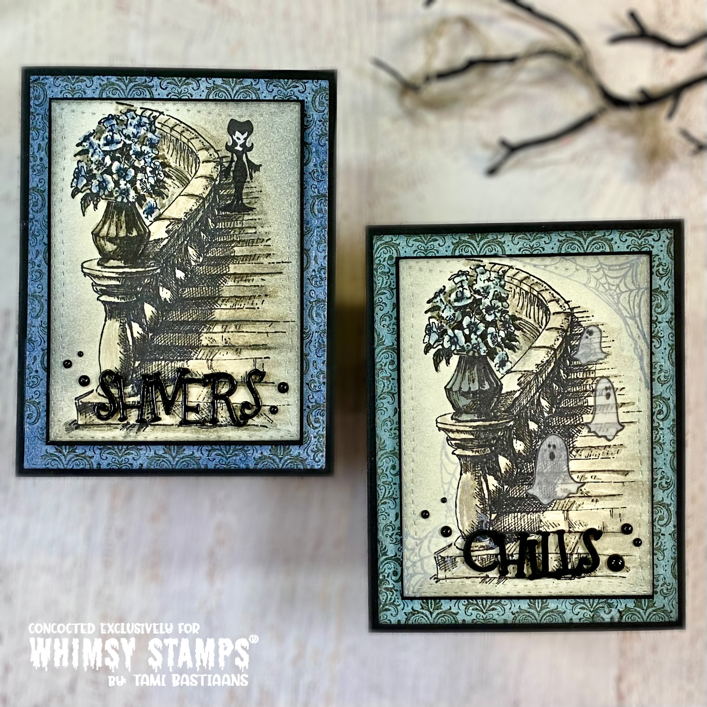 Vintage Wallpaper Rubber Cling Stamp - Whimsy Stamps