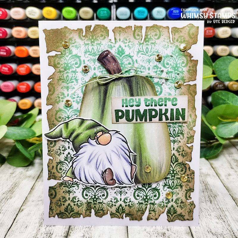 Vintage Wallpaper Rubber Cling Stamp - Whimsy Stamps