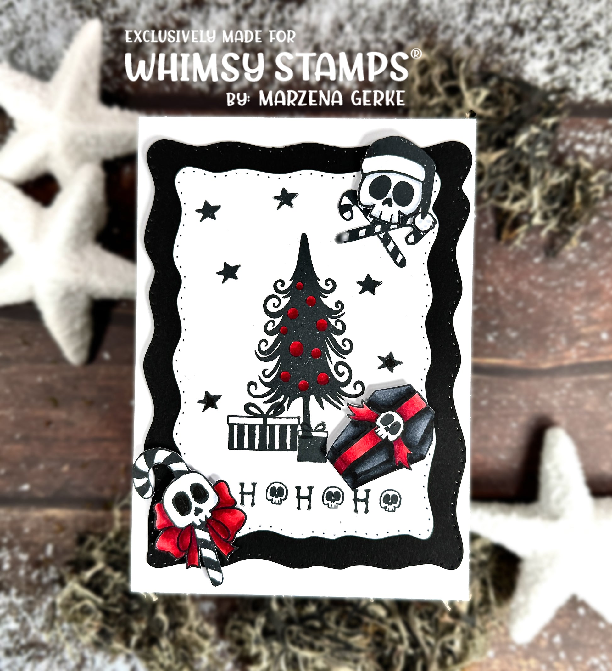 Wavy Pierced Rectangles Die Set - Whimsy Stamps