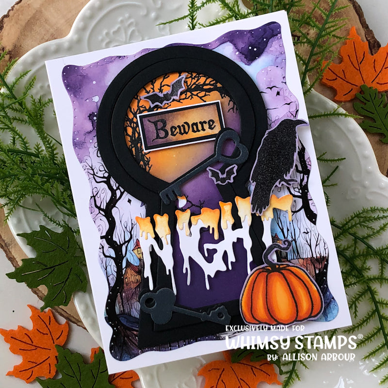 Scary Night Word Die Set - Whimsy Stamps