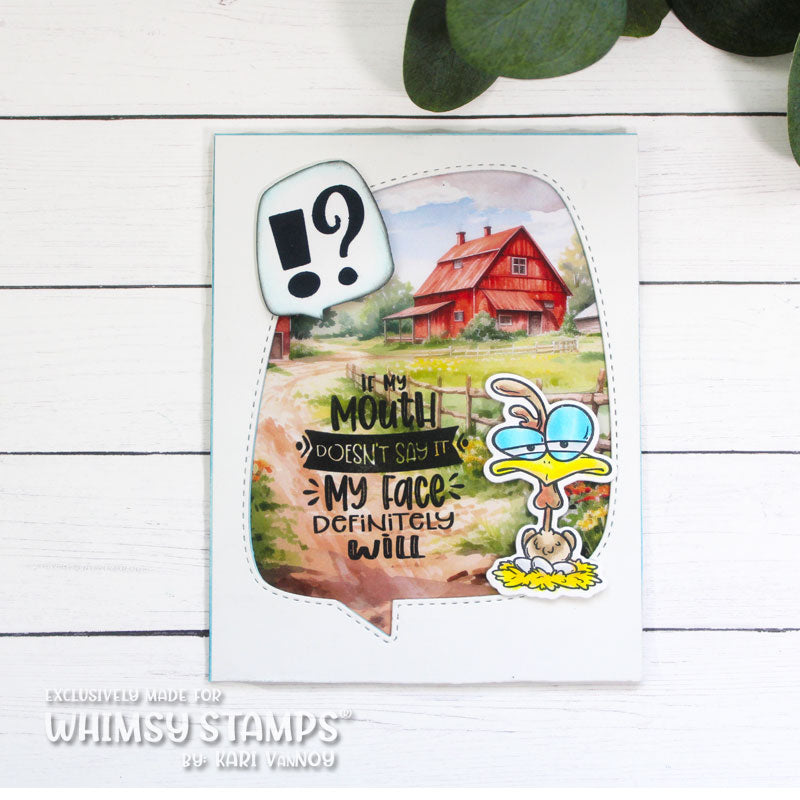 What the Cluck Clear Stamps - Whimsy Stamps