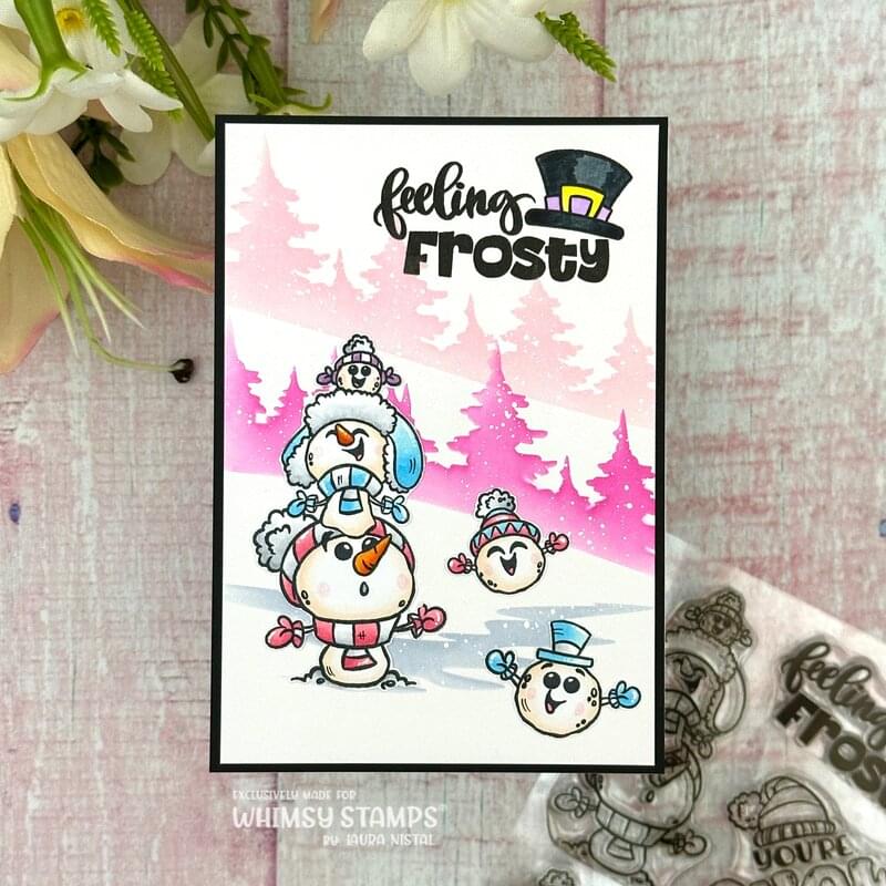 Let it Snow Snowmen Clear Stamps - Whimsy Stamps