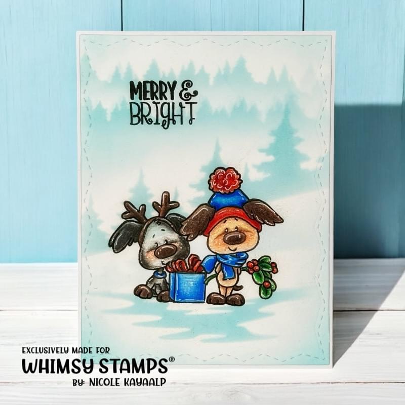 Christmas Doggies Clear Stamps - Whimsy Stamps