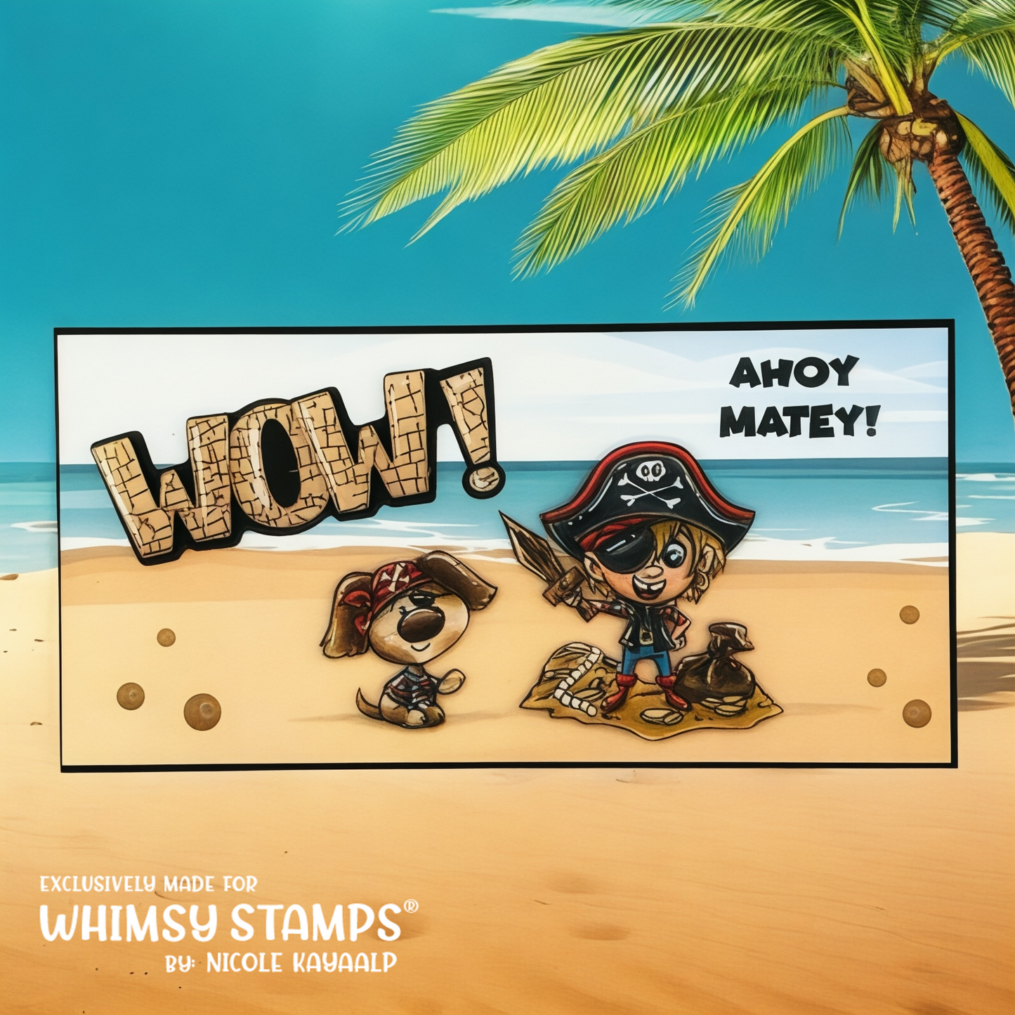 Pirate Party Clear Stamps - Whimsy Stamps