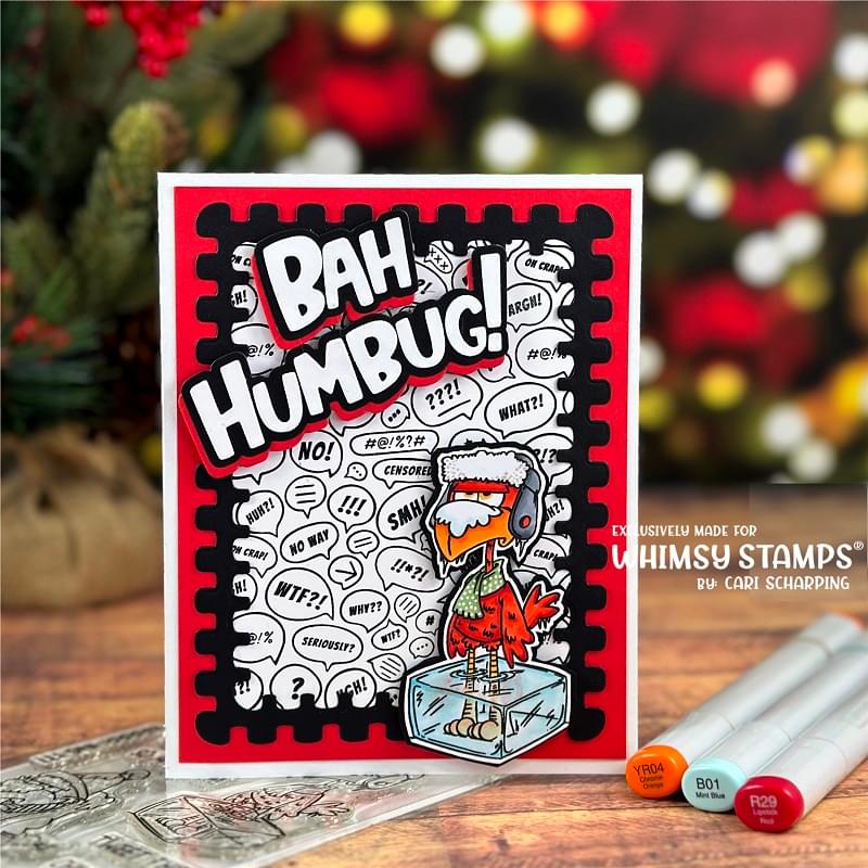 WTF?! Background Rubber Cling Stamp - Whimsy Stamps