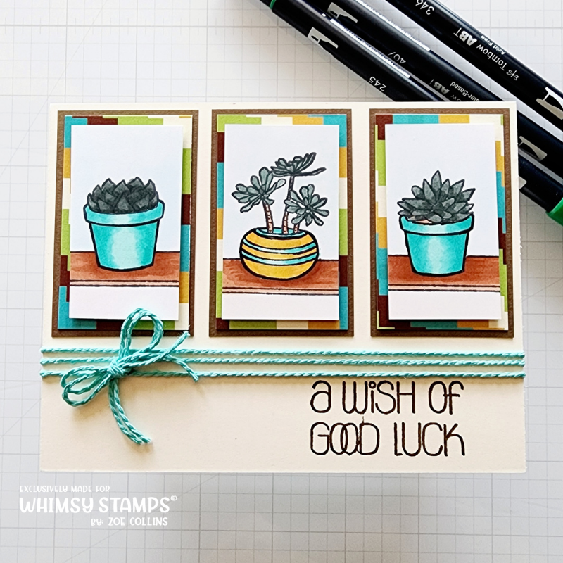 Sweet Succulents Clear Stamps - Whimsy Stamps