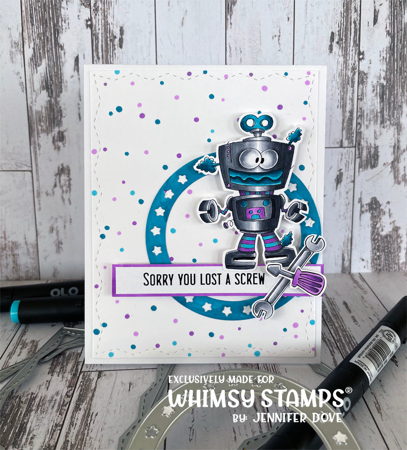 **NEW Robots Clear Stamps - Whimsy Stamps