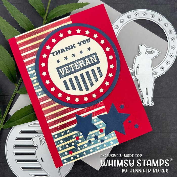 **NEW Slimline Paper Pack - Military - Whimsy Stamps