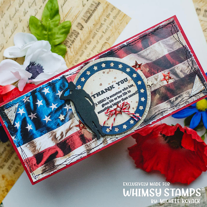 **NEW Military Sheroes Clear Stamps - Whimsy Stamps