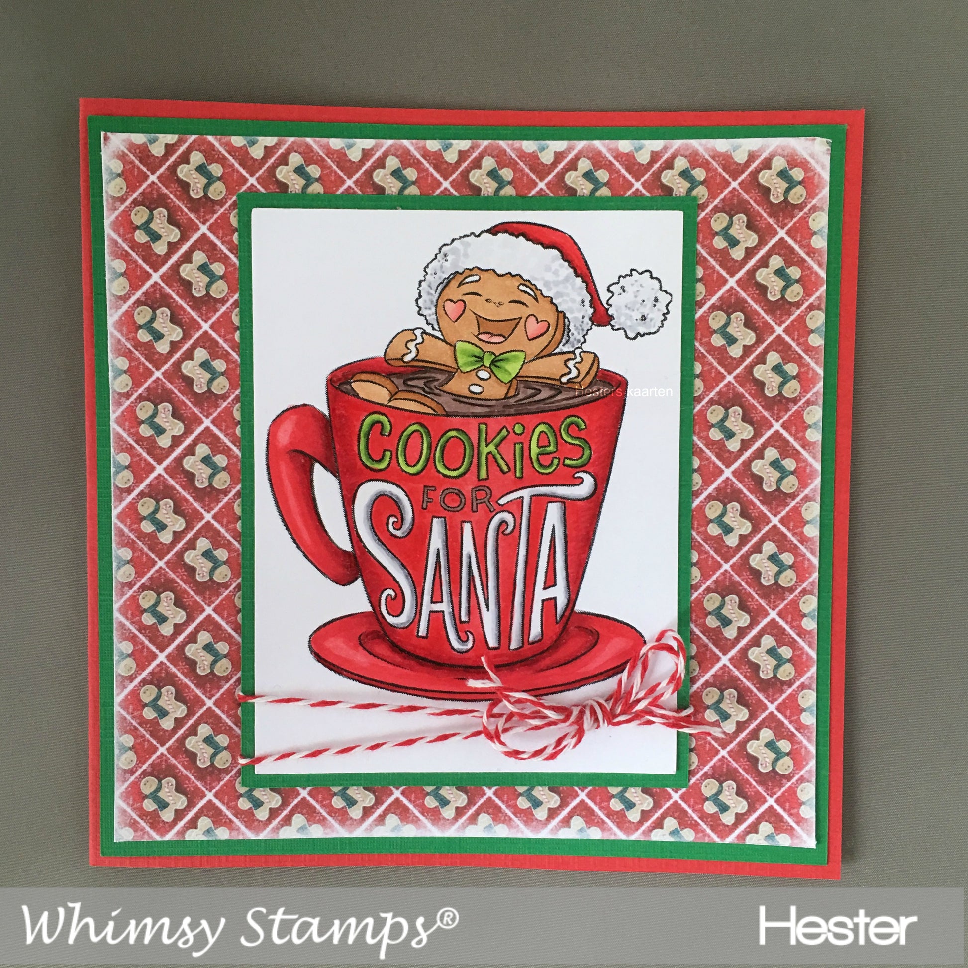 Cookies for Santa Rubber Cling Stamp - Whimsy Stamps