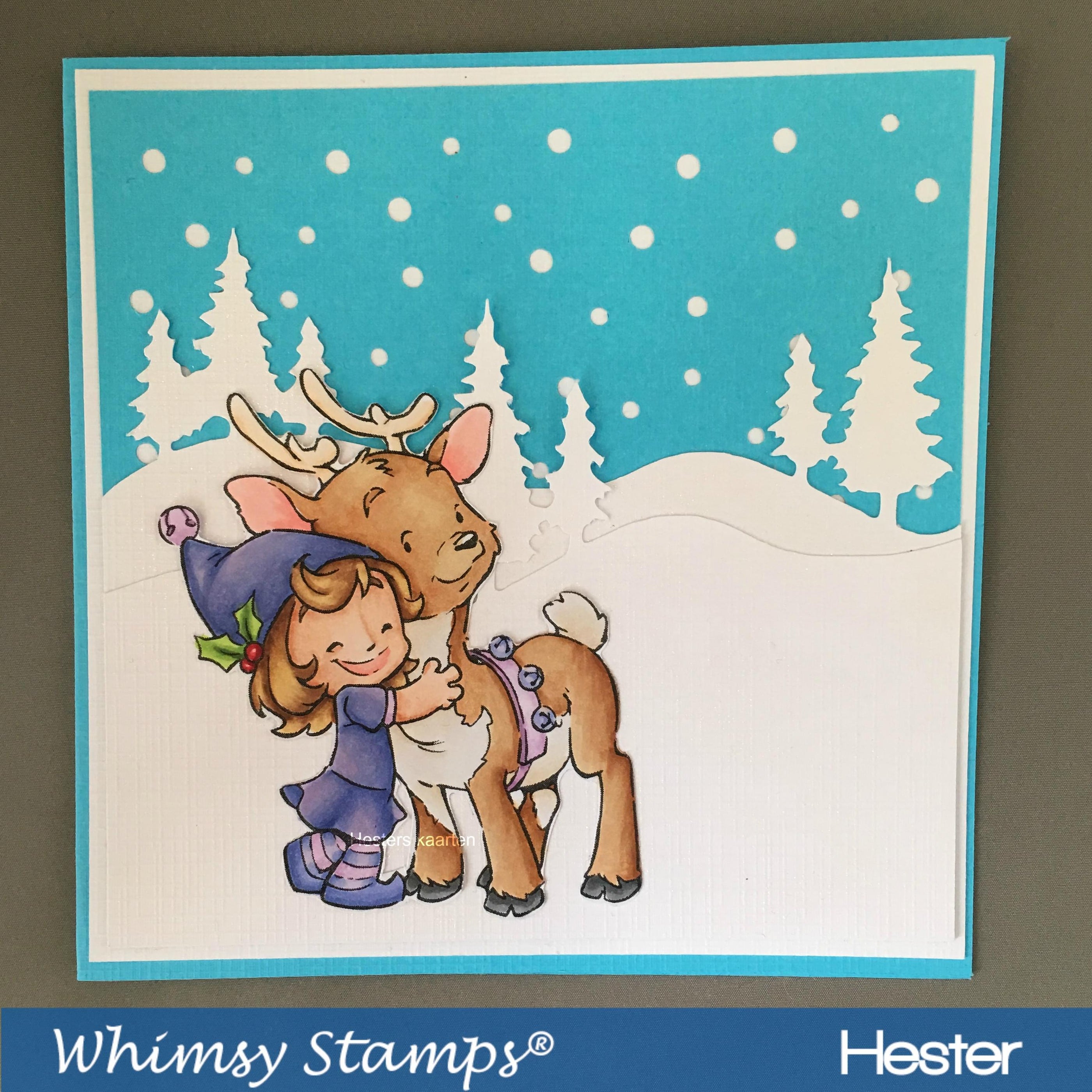 Cinnamon and Reindeer - Digital Stamp– Whimsy Stamps