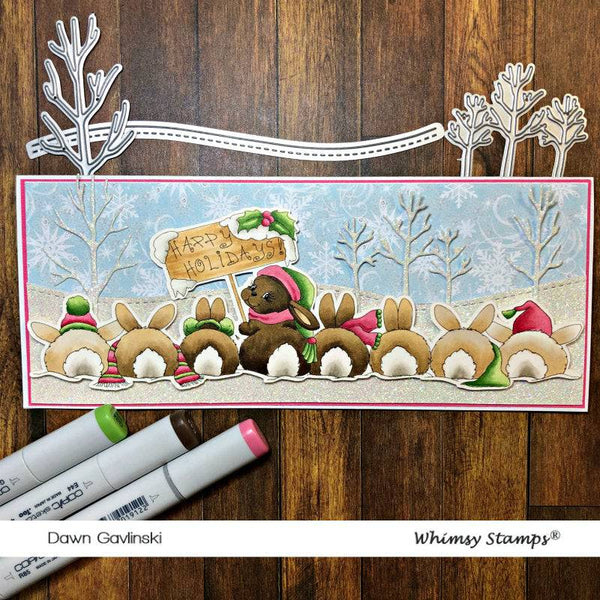 Christmas Bunny Row - Digital Stamp - Whimsy Stamps