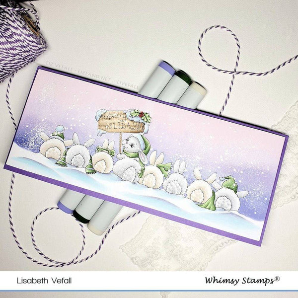 Christmas Bunny Row Extended - Digital Stamp - Whimsy Stamps