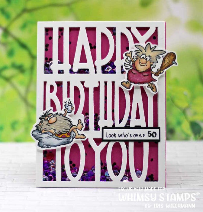 **NEW Happy Birthday Coverplate Die - Whimsy Stamps