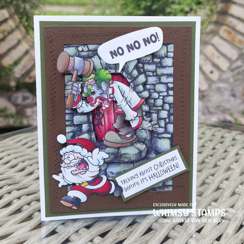 **NEW Dungeon Door Rubber Cling Stamp - Whimsy Stamps