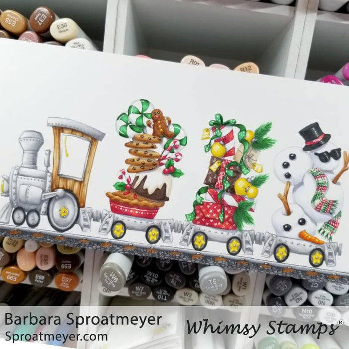 Linking Train Clear Stamps - Whimsy Stamps