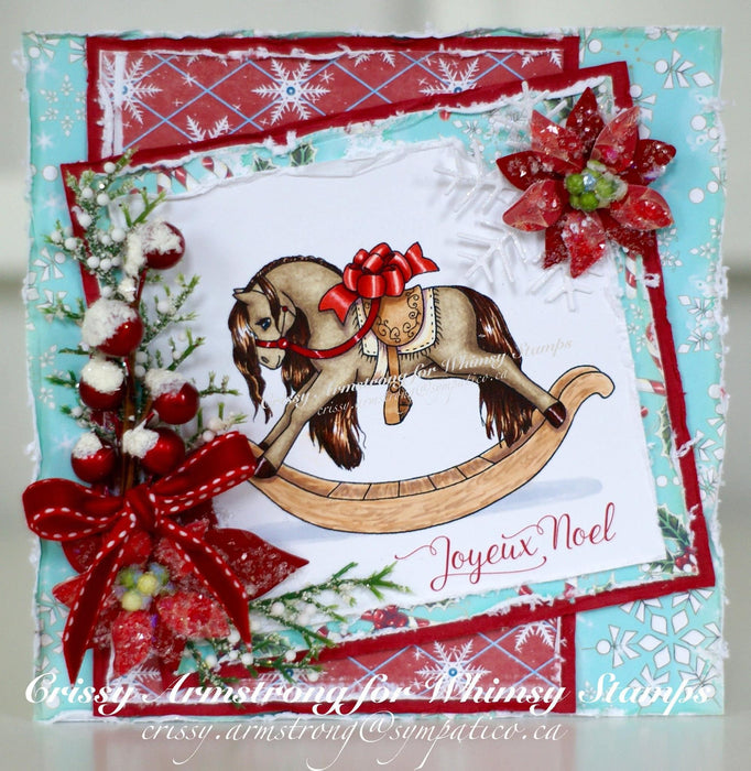 Rocking Horse - Digital Stamp - Whimsy Stamps