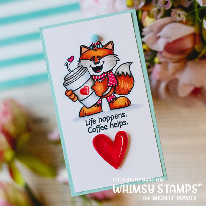 **NEW Give a Sip Clear Stamps - Whimsy Stamps
