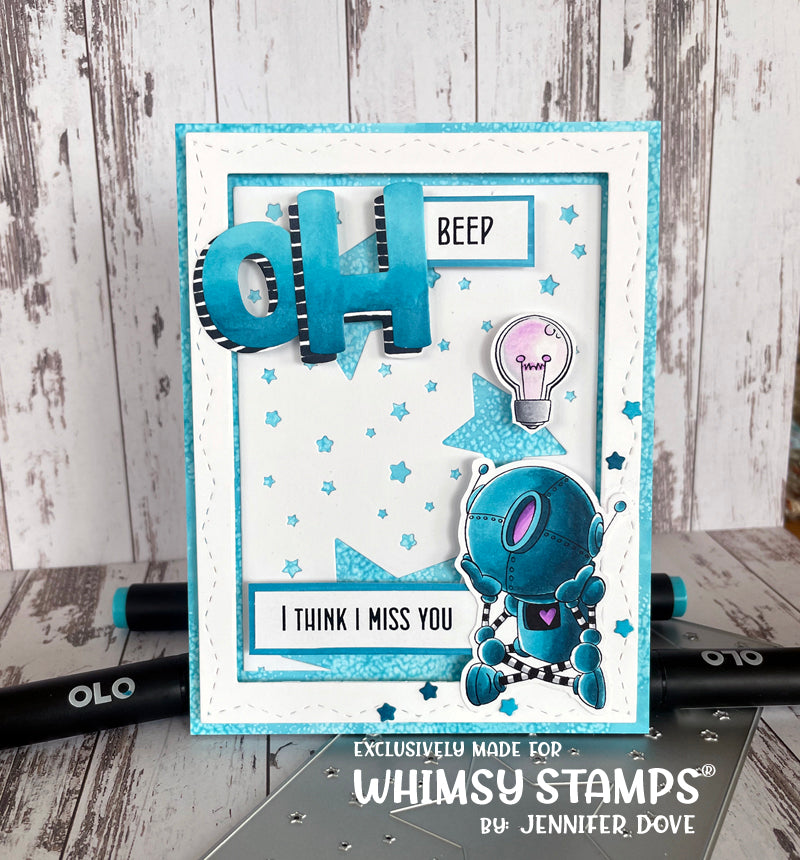 **NEW Robots Clear Stamps - Whimsy Stamps