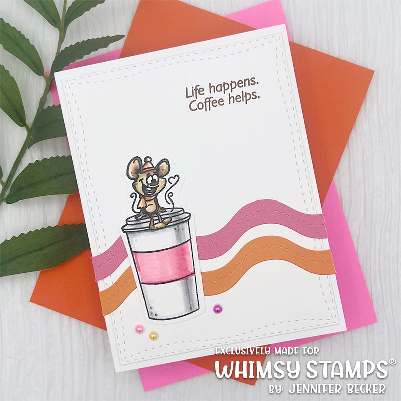 **NEW Give a Sip Clear Stamps - Whimsy Stamps