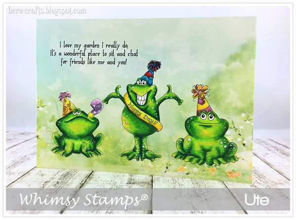 Froggie Hoppy Day 3 - Digital Stamp - Whimsy Stamps