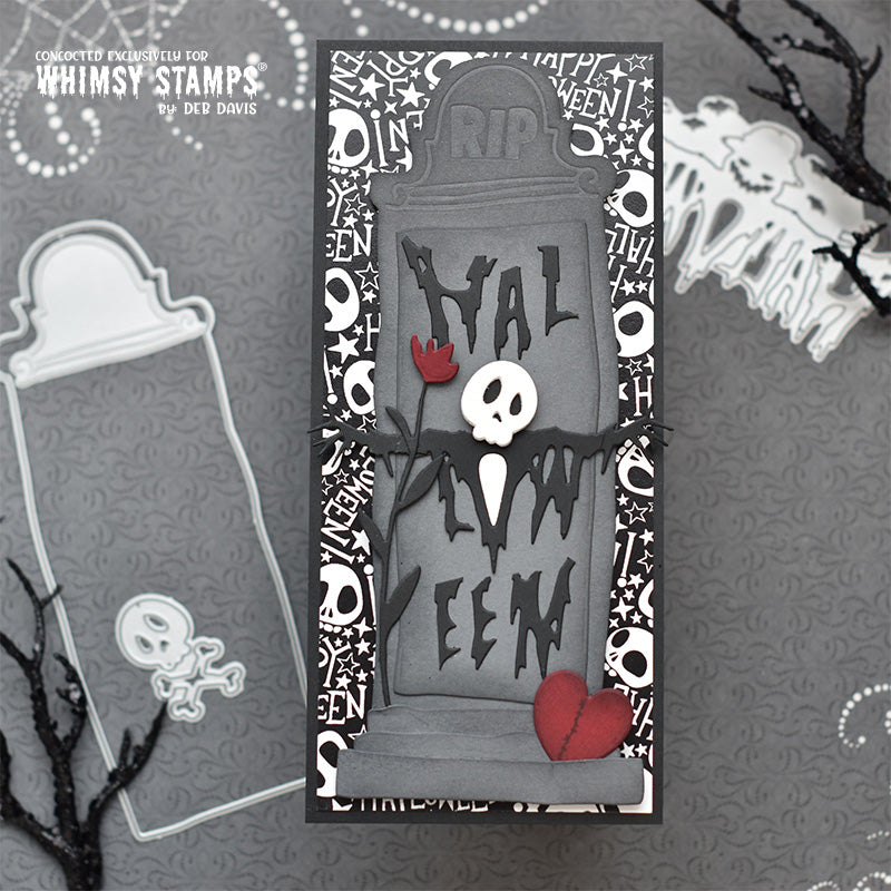 **NEW Toner Card Front Pack - Slimline Terror 1 - Whimsy Stamps