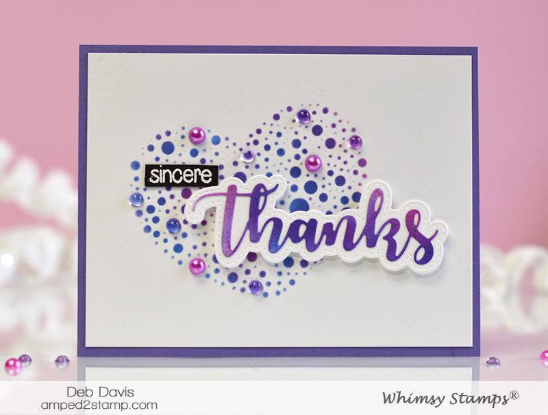 Speckled Heart Stencil - Whimsy Stamps