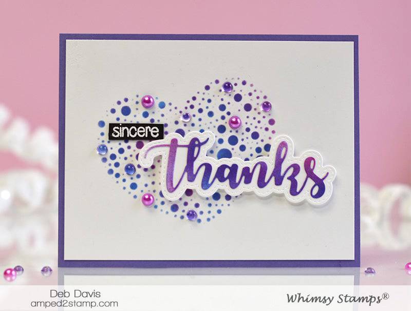 Thanks Word and Shadow Die Set - Whimsy Stamps