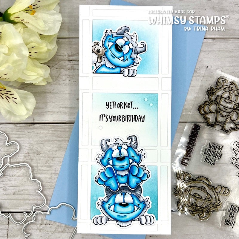 **NEW Yeti Birthday Clear Stamps - Whimsy Stamps