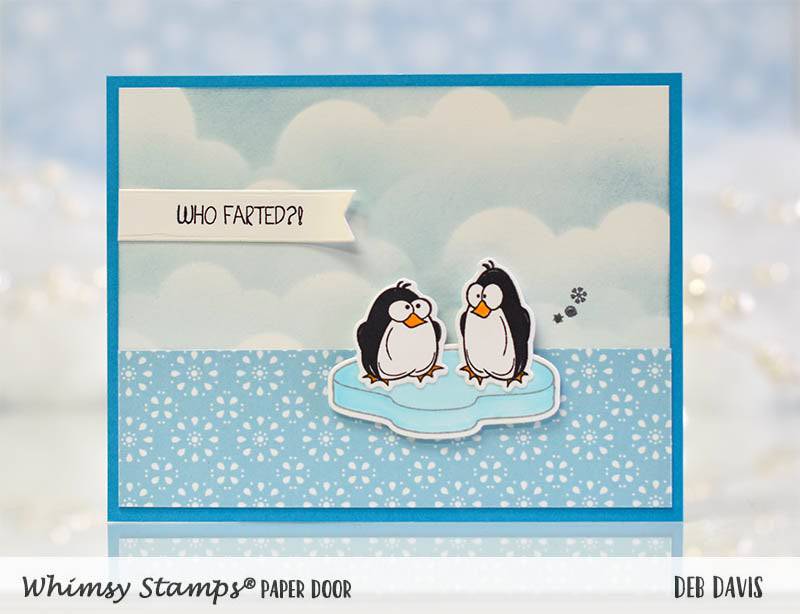 Penguin Farts Clear Stamps - Whimsy Stamps