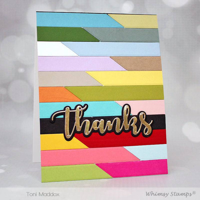 Thanks Word and Shadow Die Set - Whimsy Stamps
