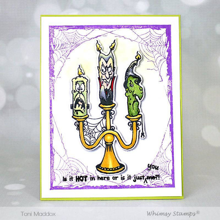 Candle Creeps Clear Stamps - Whimsy Stamps