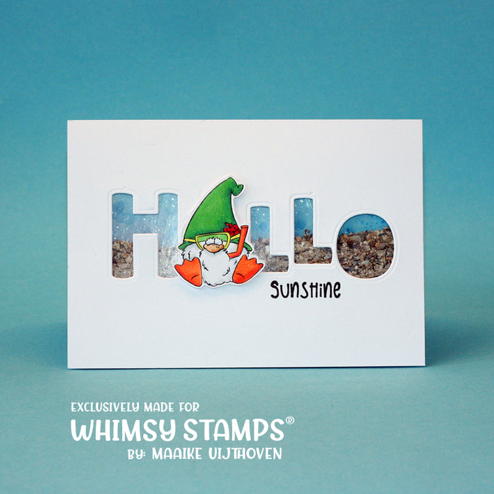 Beach Gnomes Set - Digital Stamp - Whimsy Stamps
