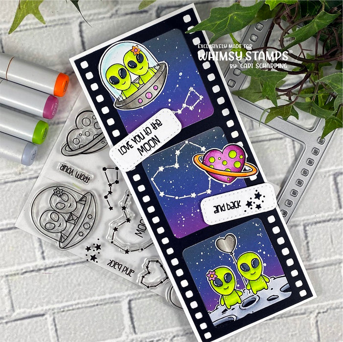 **NEW Space Moonies Clear Stamps - Whimsy Stamps