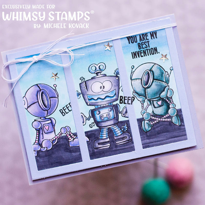 **NEW Robots Clear Stamps - Whimsy Stamps