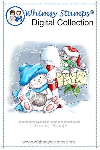 2 Christmas Tales at the North Pole - Digital Stamp - Whimsy Stamps