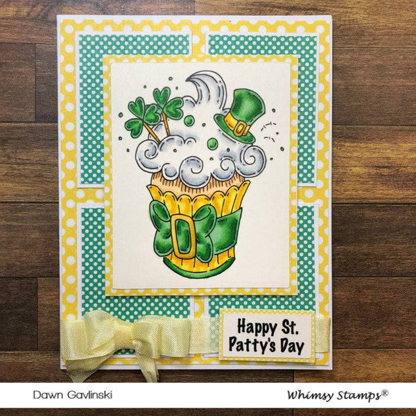 St Patrick's Day Cupcake - Digital Stamp - Whimsy Stamps