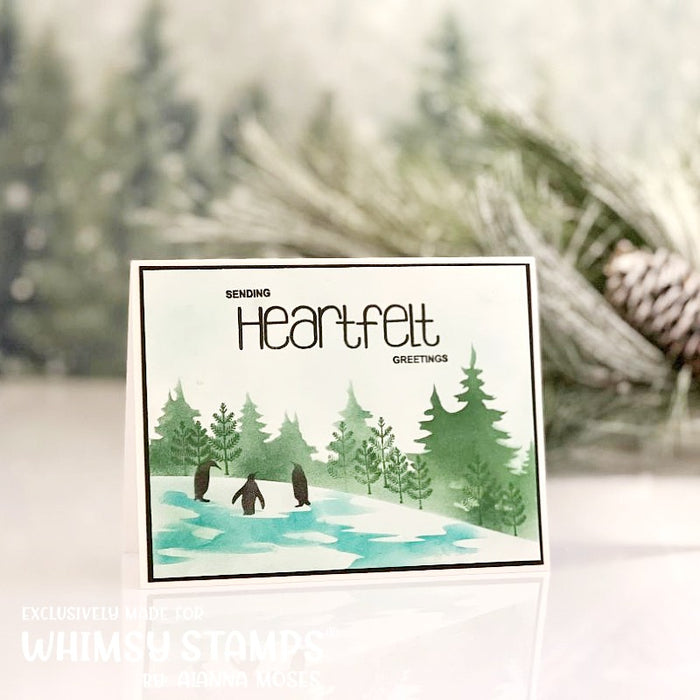 **NEW Winter Wonderland - 6x9 Stencil - Whimsy Stamps