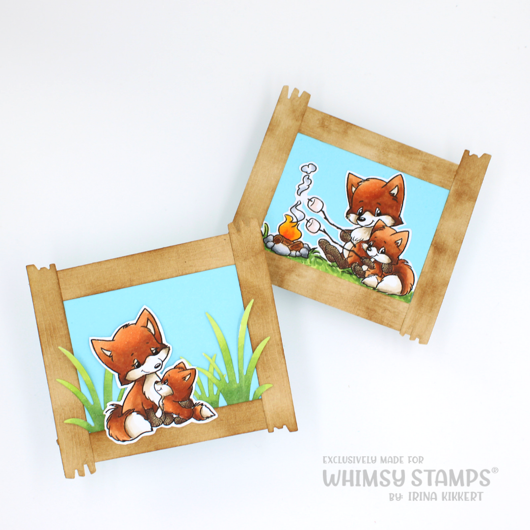 **NEW Fox Family Clear Stamps - Whimsy Stamps